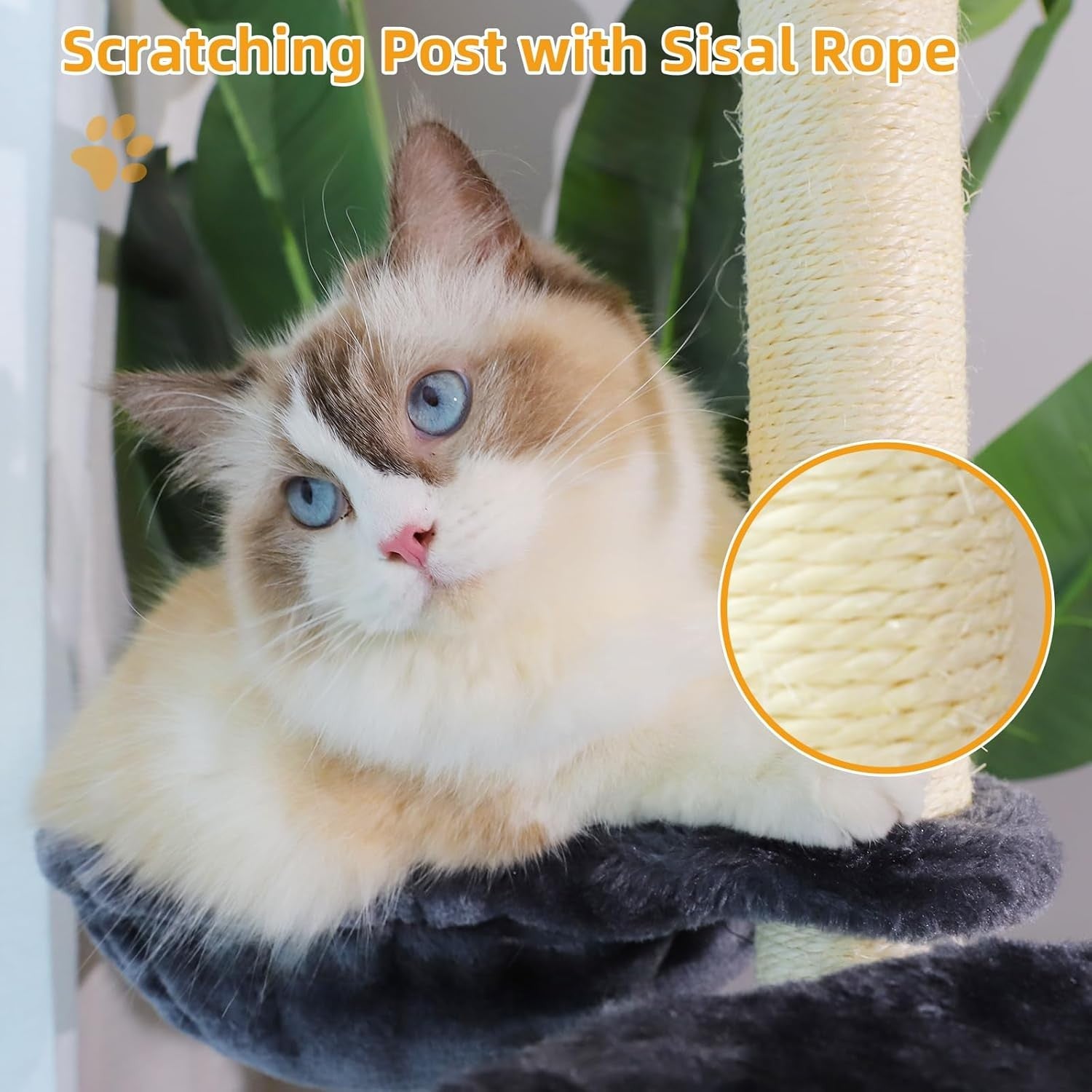 Cat Tree Tower 138cm Multi Level Condo Hammock Scratching Post Indoor Cats
