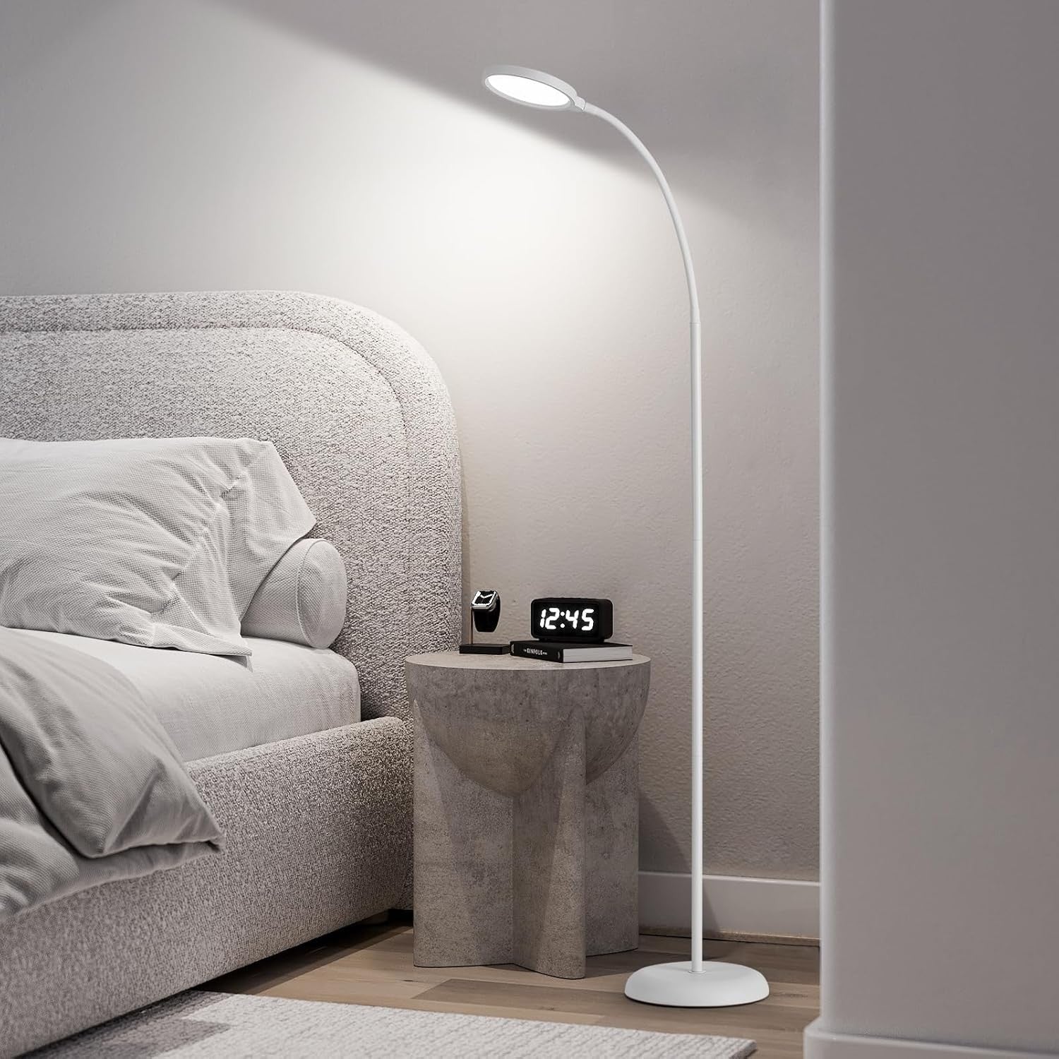LED Floor Lamp Touch Dimmable White Standing Light 3 Colour Memory Modern