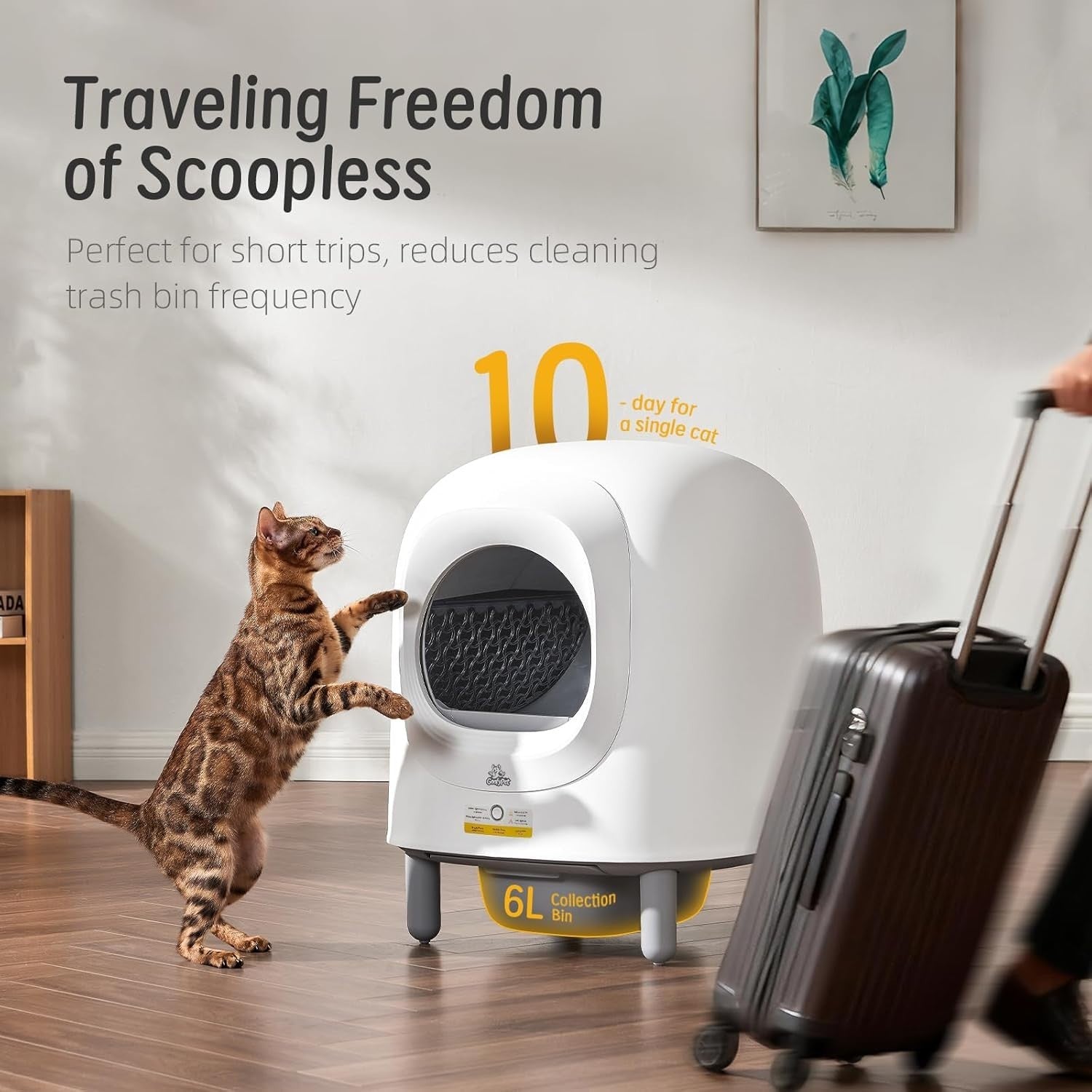 Self Cleaning Cat Litter Box APP Control XL Auto Odor Free Smart