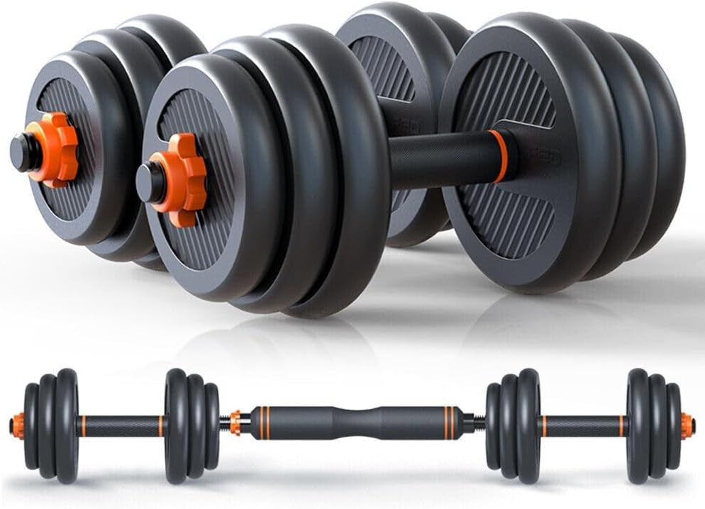 Adjustable 6-in-1 Home Gym Weight Set Dumbbell Barbell Kettlebell