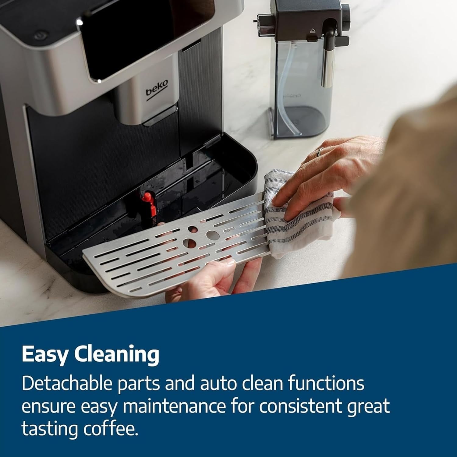 Automatic Bean-to-Cup Coffee Machine | Touch Display | Milk System | 19 Bar | 2L