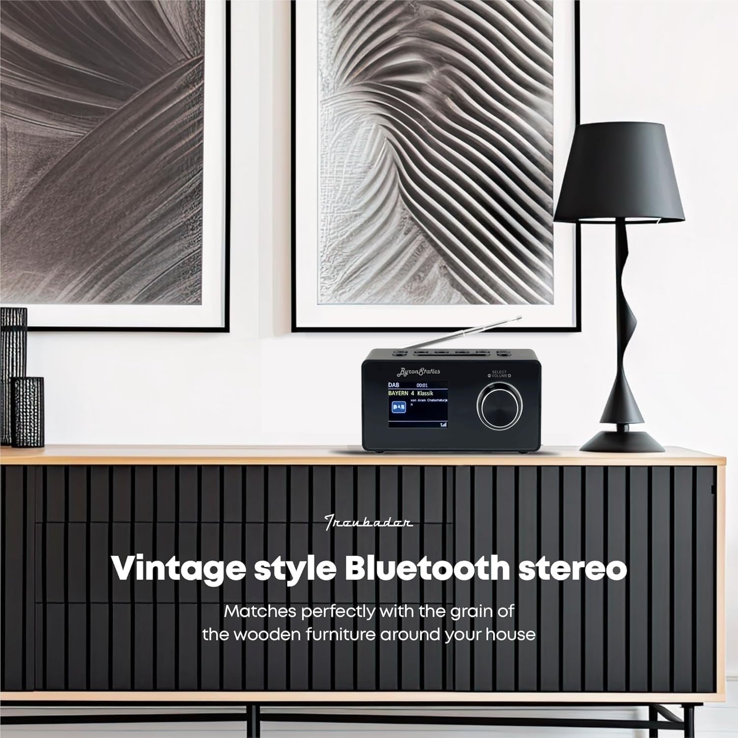 DAB DAB+ FM Digital Radio Bluetooth Alarm Clock Color Display Black