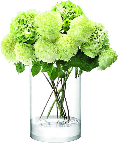 Large Clear Glass Cylinder Vase 40cm Modern Flower Candle Holder Decor