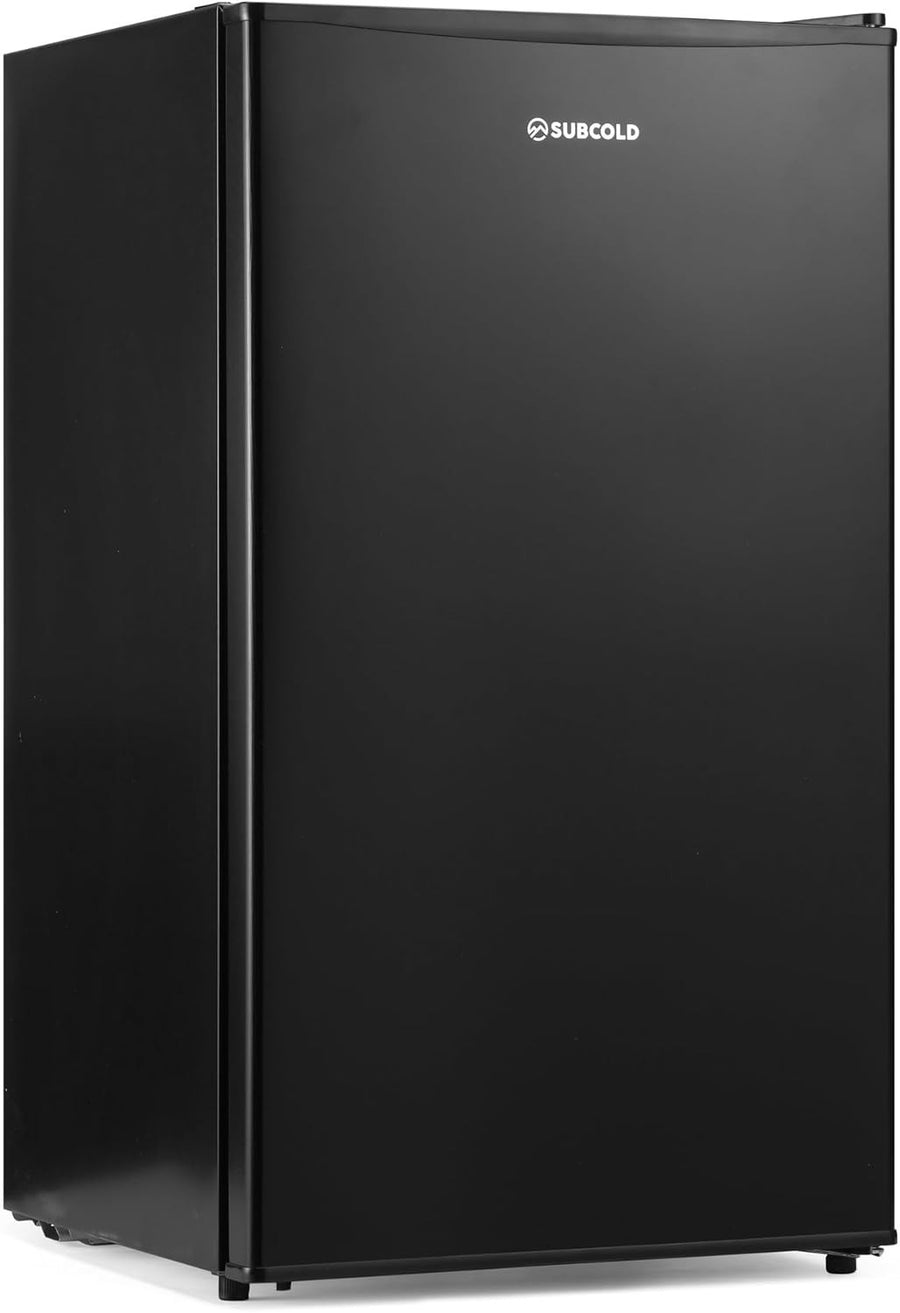 88L Undercounter Beer & Drink Fridge LED Solid Door Black Compact