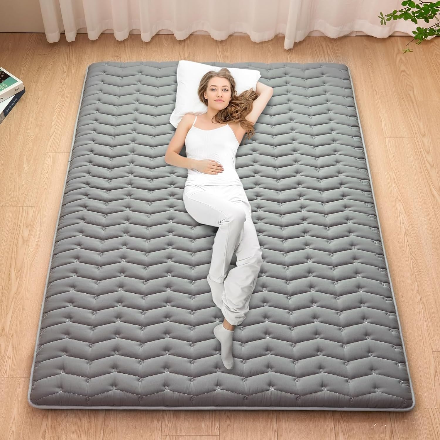 Twin Foam Floor Futon Mattress 3.5" Thick Foldable Tatami Sleeping Mat