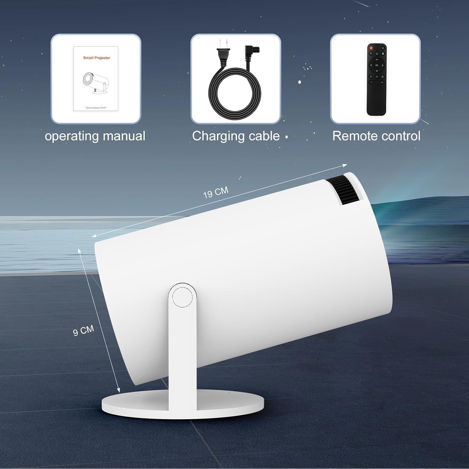 Mini Smart Projector 1080P Portable LED WiFi Bluetooth Home Cinema