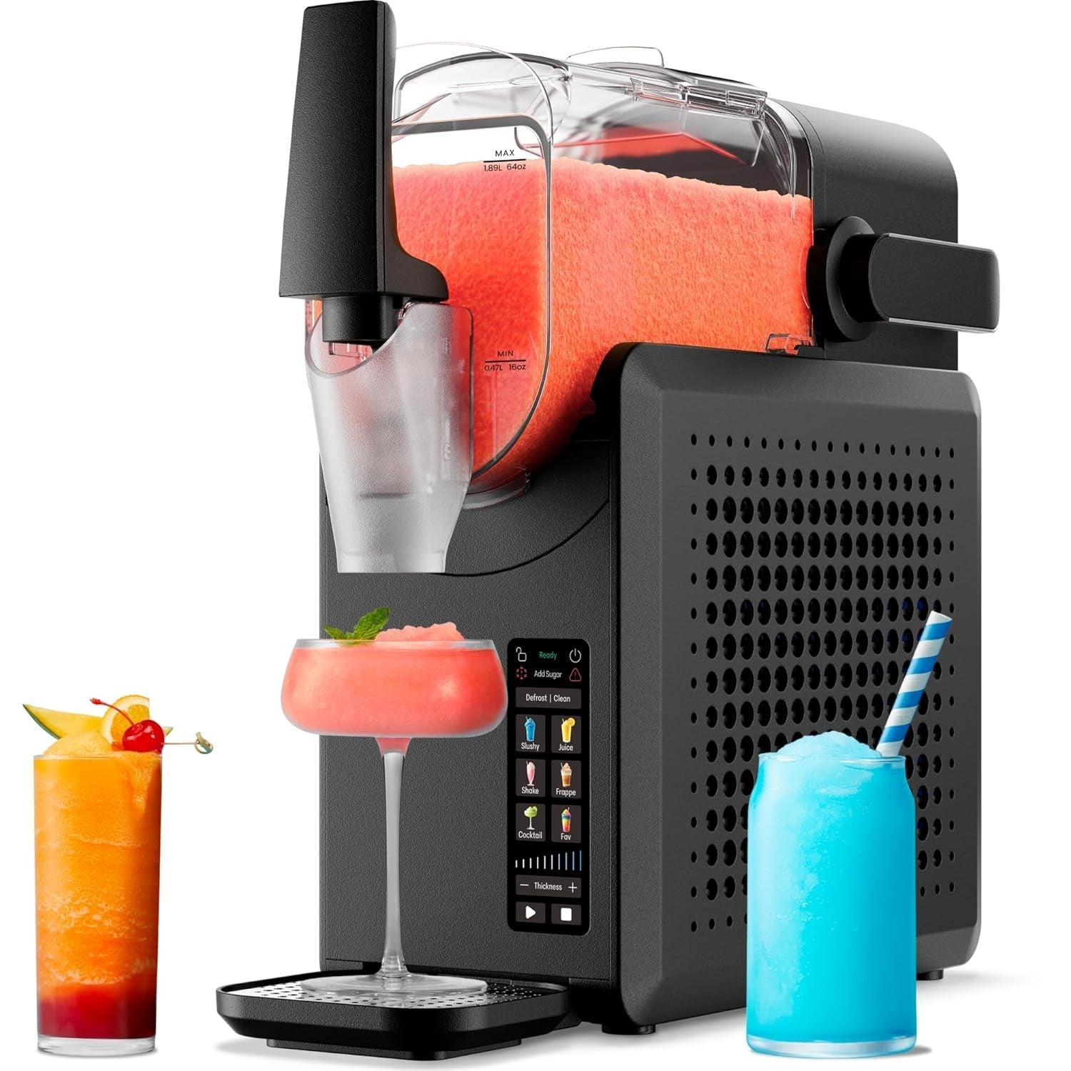Slush Machine 1.9L Frozen Drink Maker No Ice Home Bar Cocktails Slushies