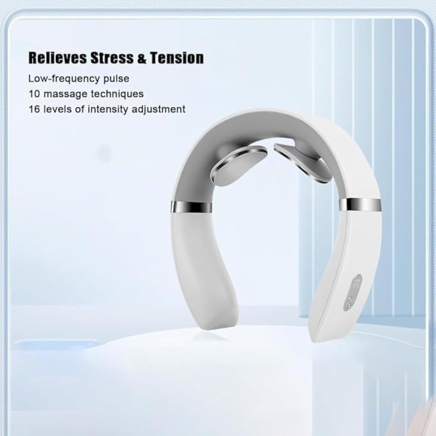 Heated Neck Massager Deep Tissue Shoulder Pain Relief 10 Modes 16 Levels