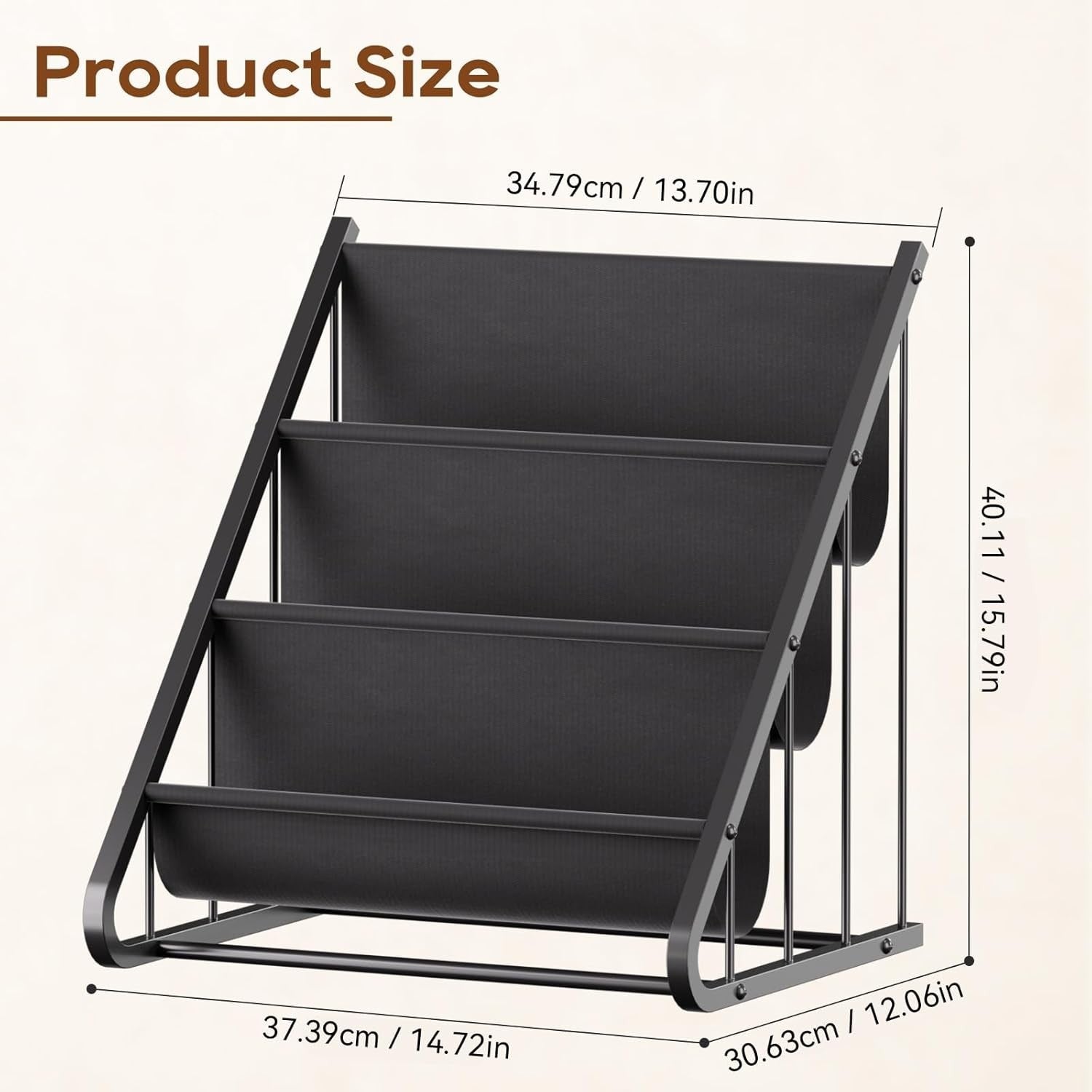 3 Tier Vinyl Record Storage Stand LP Album CD Rack Holder Organizer