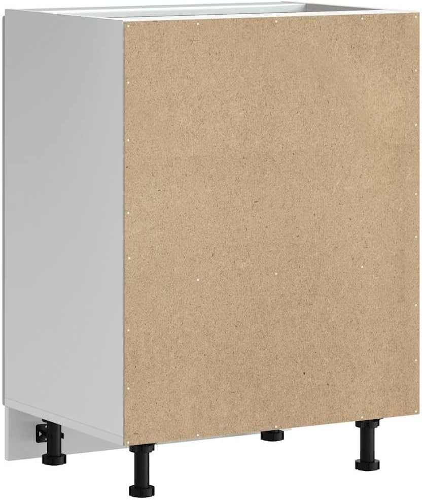 White Bathroom Vanity Cabinet 60cm Under Sink Storage Unit  Double Doors