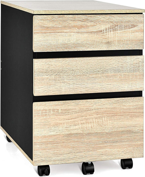 Rolling 3 Drawer File Cabinet Printer Stand Under Desk Storage Unit