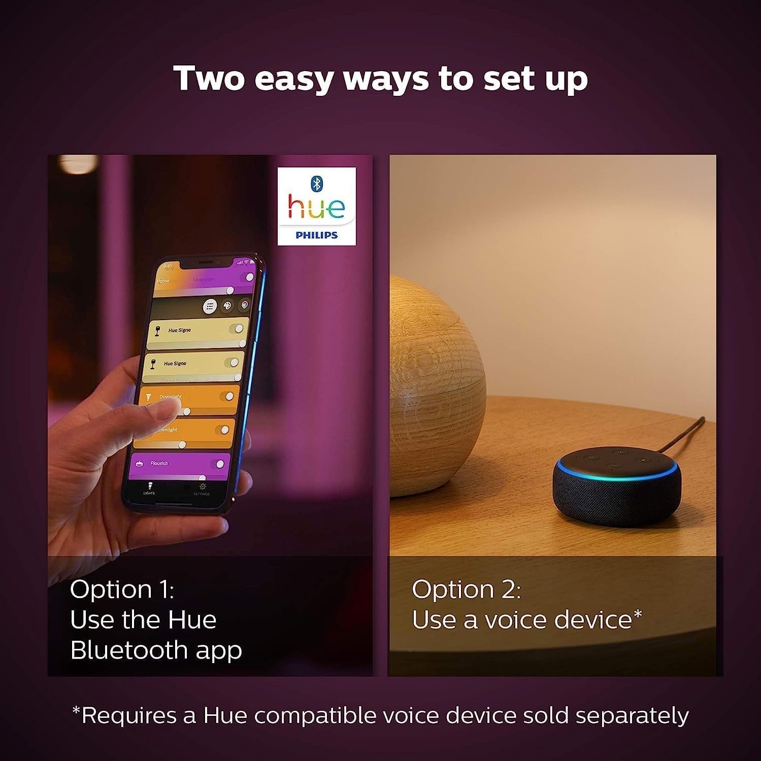 Smart Color LED Table Lamp with Bluetooth & Voice Control, 16M Colors