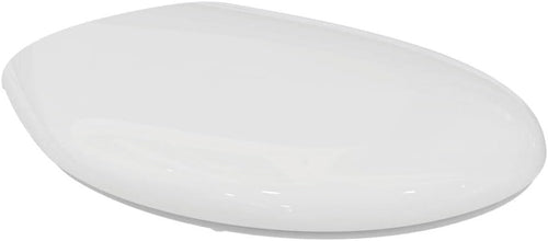 San Remo Toilet Seat White Plastic Stainless Steel Hinges Modern Design