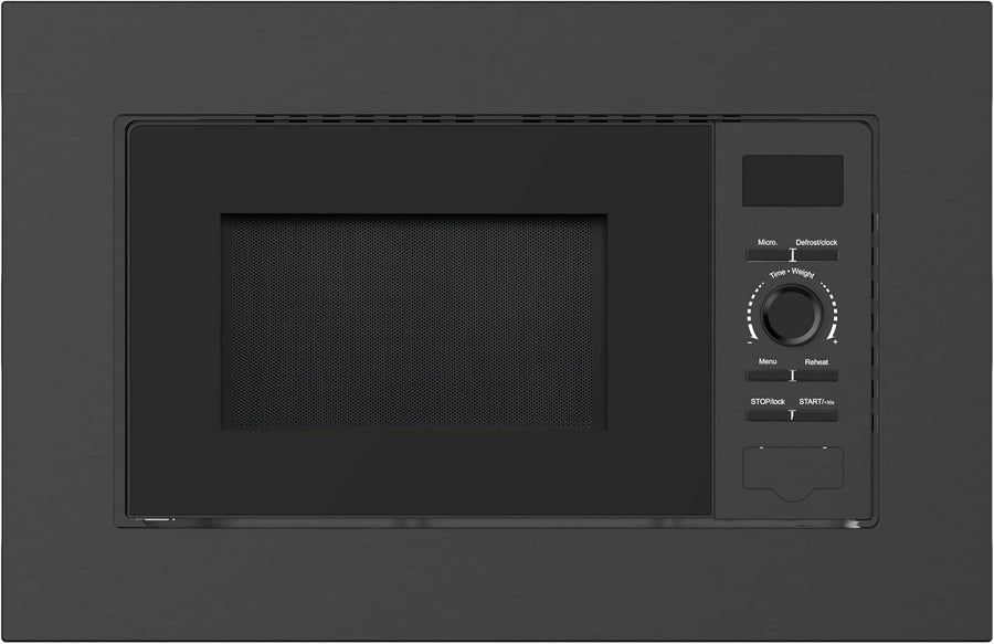 Built-In 20L Microwave Oven 800W 8 Auto Programs Child Lock Black