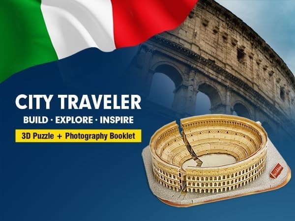 3D Rome Colosseum Puzzle Kit with Realistic Detail & Easy Assembly
