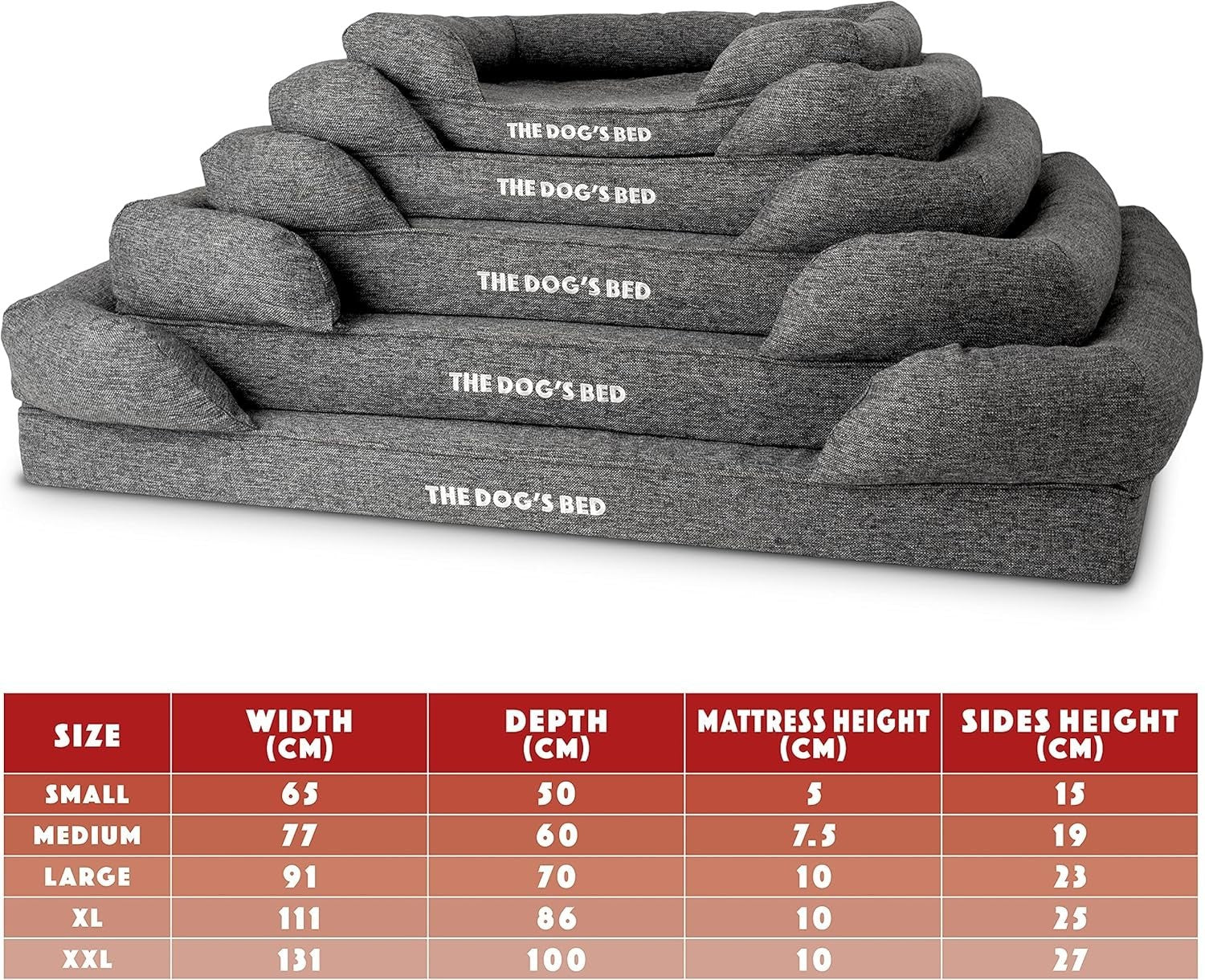 Large Orthopedic Dog Bed Memory Foam Washable 91x70cm Grey