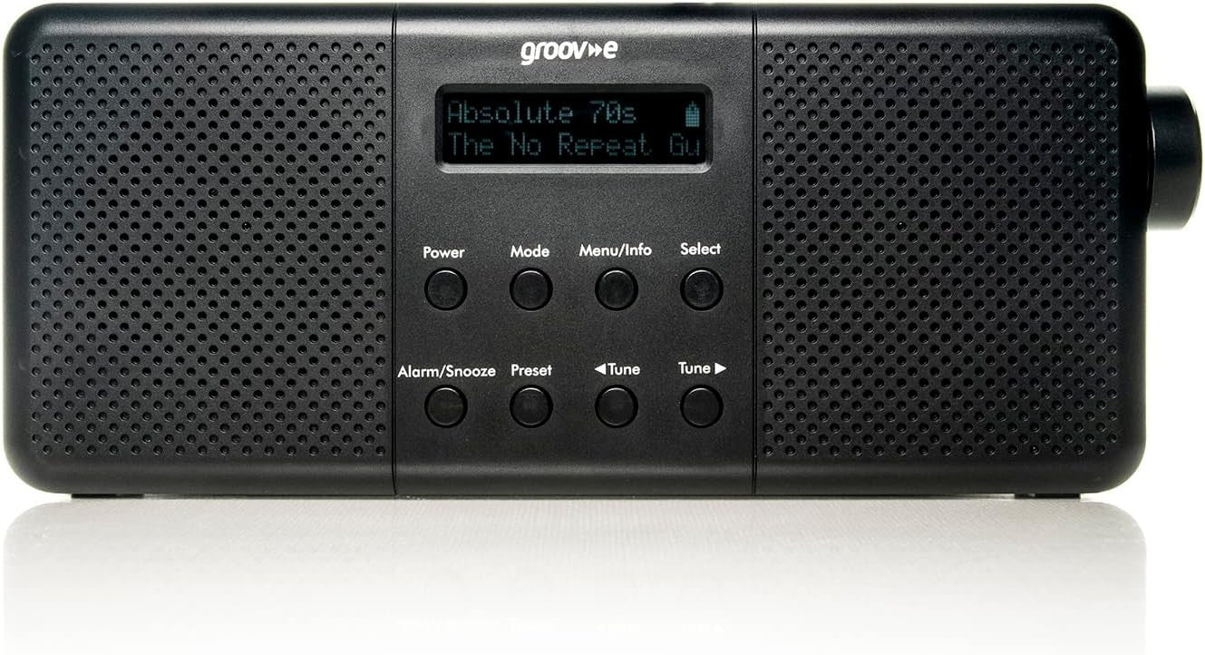 Rechargeable DAB FM Radio Bluetooth Alarm LCD 40 Presets