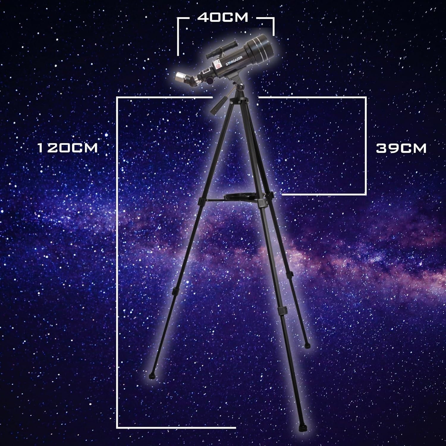 70mm Aperture 400mm Refractor Telescope for Adults & Beginners with Tripod