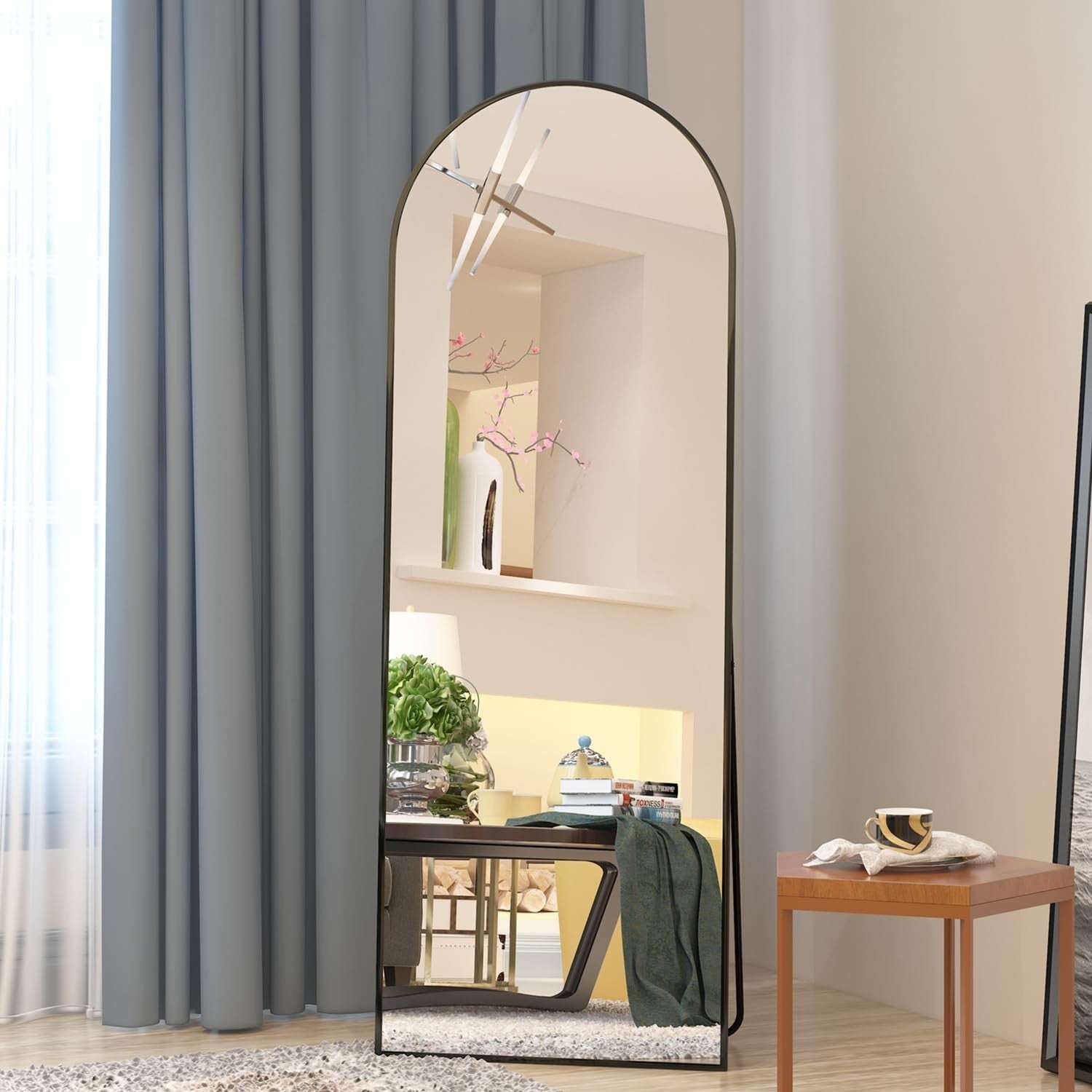 Arched Full Length Mirror 162x53cm Floor Wall Standing Dressing RoomArched Full