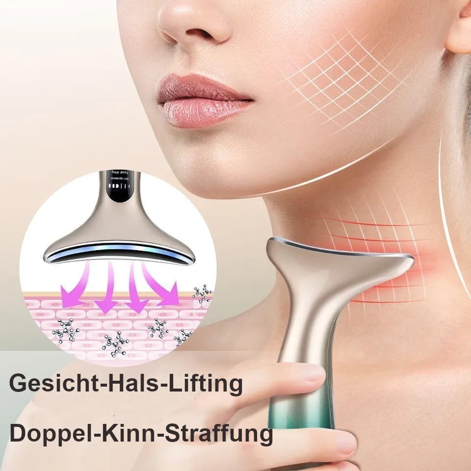 EMS Facial Massager Face Lifting Microcurrent LED Heat Sculpting
