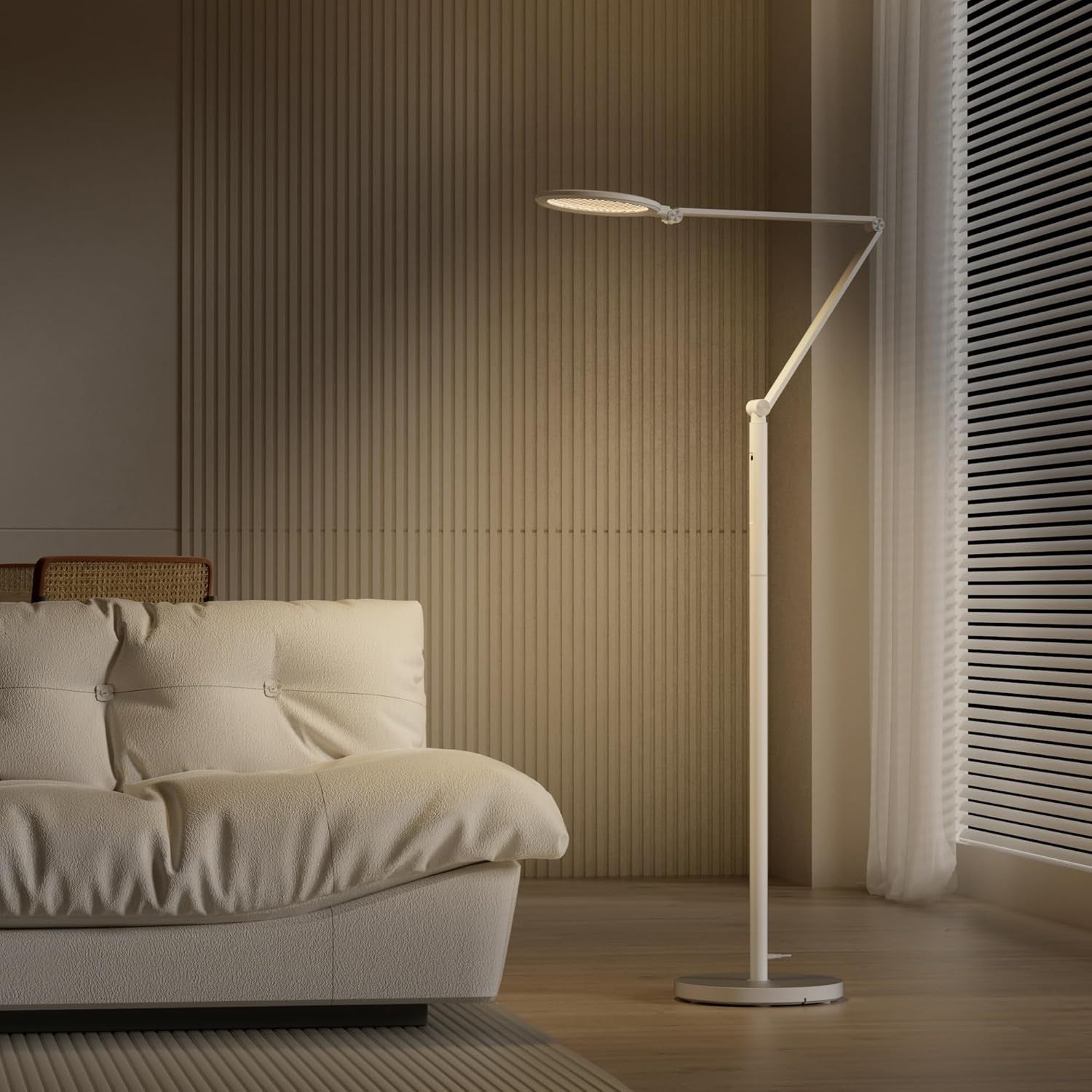 LED Floor Lamp Eye Caring Dimmable Remote Adjustable Brightness Office Light