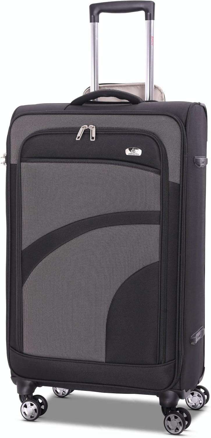 26'' Medium Check In Suitcase Lightweight 8 Wheel Eco Travel Hold Luggage TSA