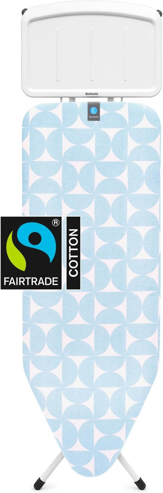 Extra Large Ironing Board 124x45cm XL Steam Unit Holder Adjustable Height