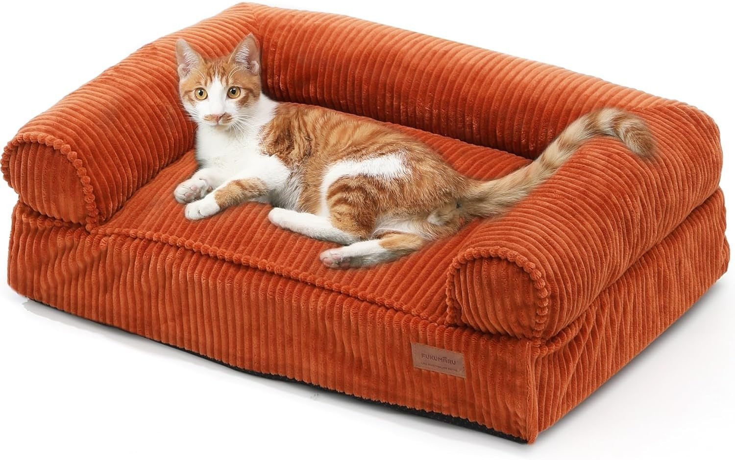Corduroy Dog Cat Couch Bed Waterproof Washable Pet Sofa Medium