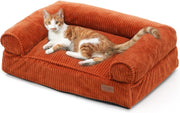 Corduroy Dog Cat Couch Bed Waterproof Washable Pet Sofa Medium