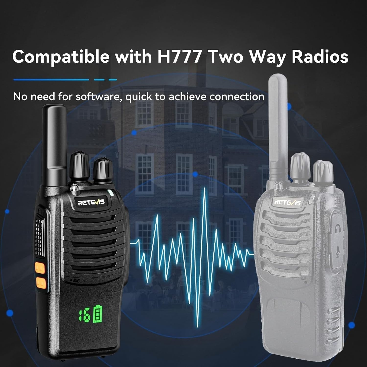Walkie Talkies 6 Pack Rechargeable Two Way Radio w Screen 6 Way Charger