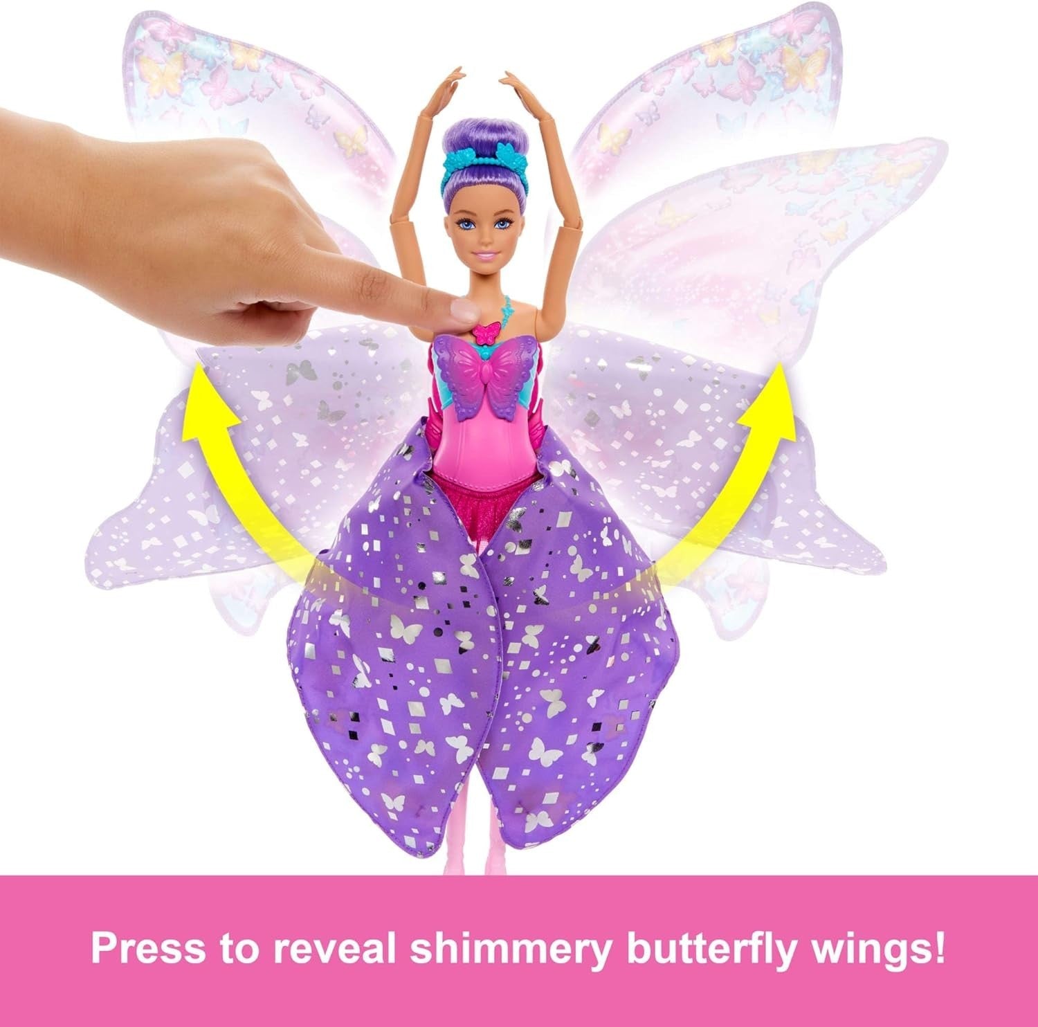 Dance to Butterfly Doll 2-in-1 Transformation Wings Tutu Gift