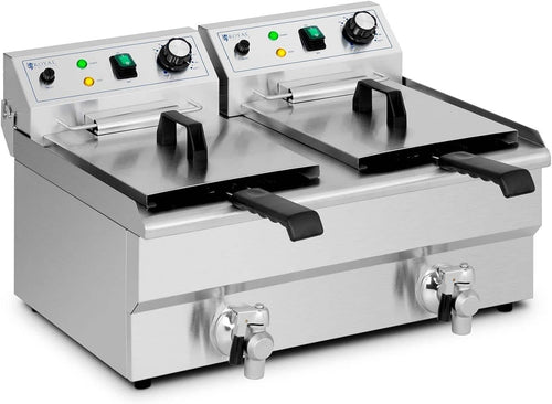 Commercial Electric Deep Fryer 2x9L Dual Tank 6000W Countertop