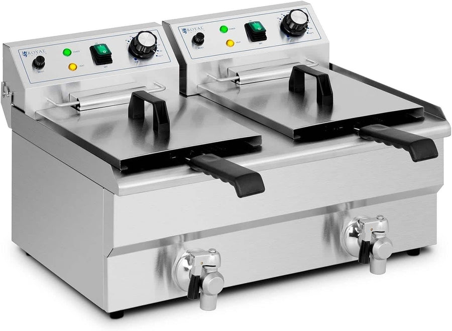 Commercial Electric Deep Fryer 2x9L Dual Tank 6000W Countertop