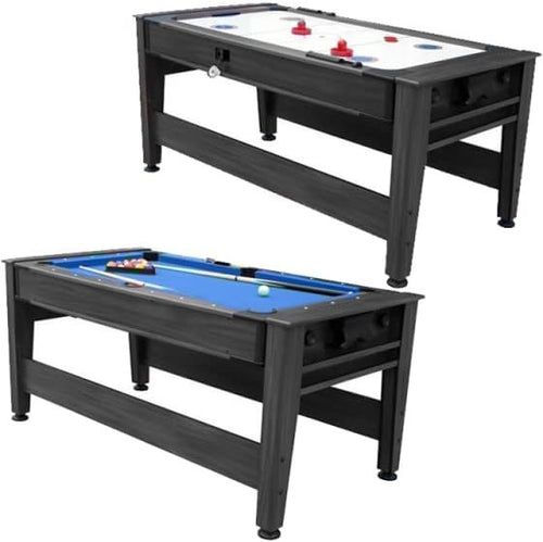 6FT 2 in 1 Pool Table Air Hockey Flip Top Indoor Arcade Game