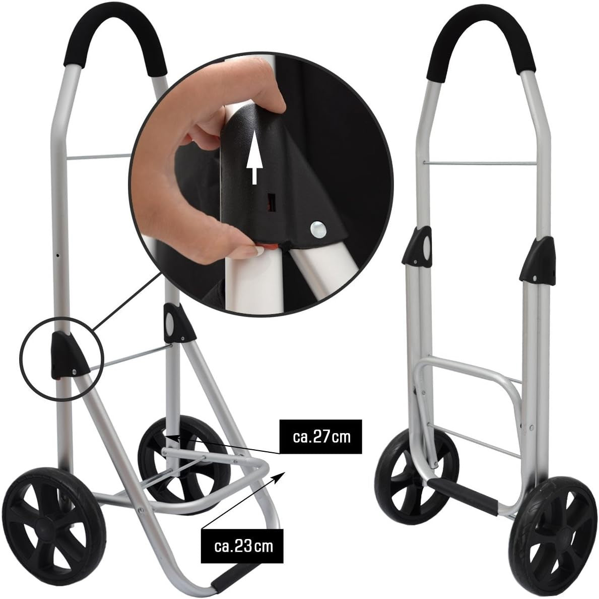 Foldable Shopping Trolley Cart 52L with Cooler Bag – Heavy Duty, Easy Transport