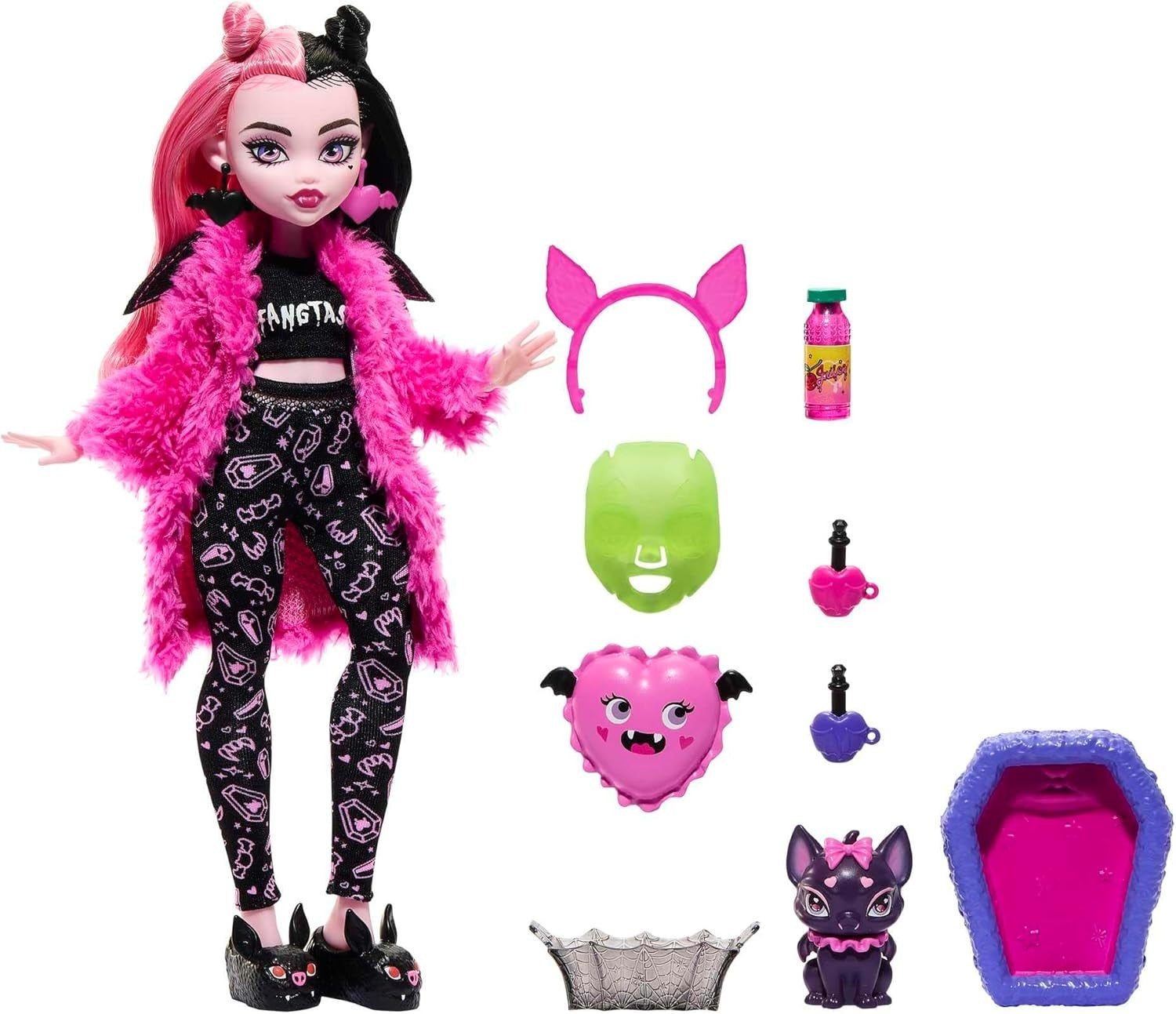 Sleepover Fashion Doll Pet Bat Pajamas Creepover Party Accessories