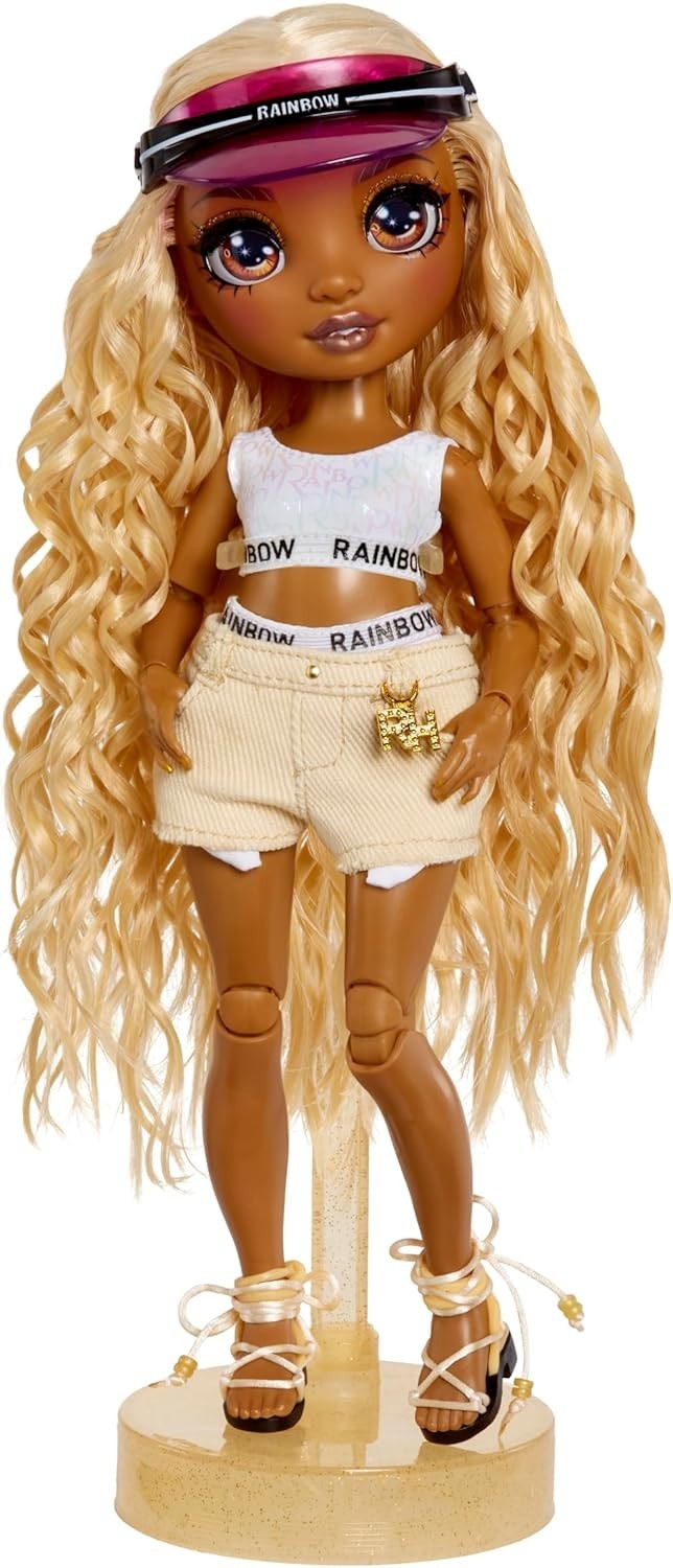 Fashion Doll Beach Outfit Interchangeable Legs Stand Sunglasses Tote