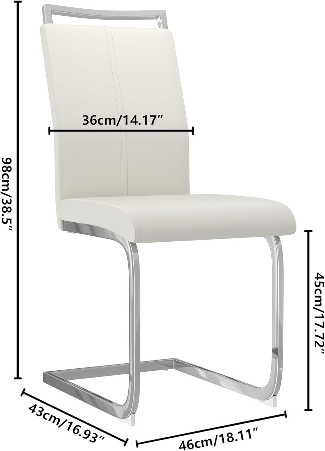 Rectangular Tempered Glass Dining Table Set with 4 Ergonomic PVC Chairs