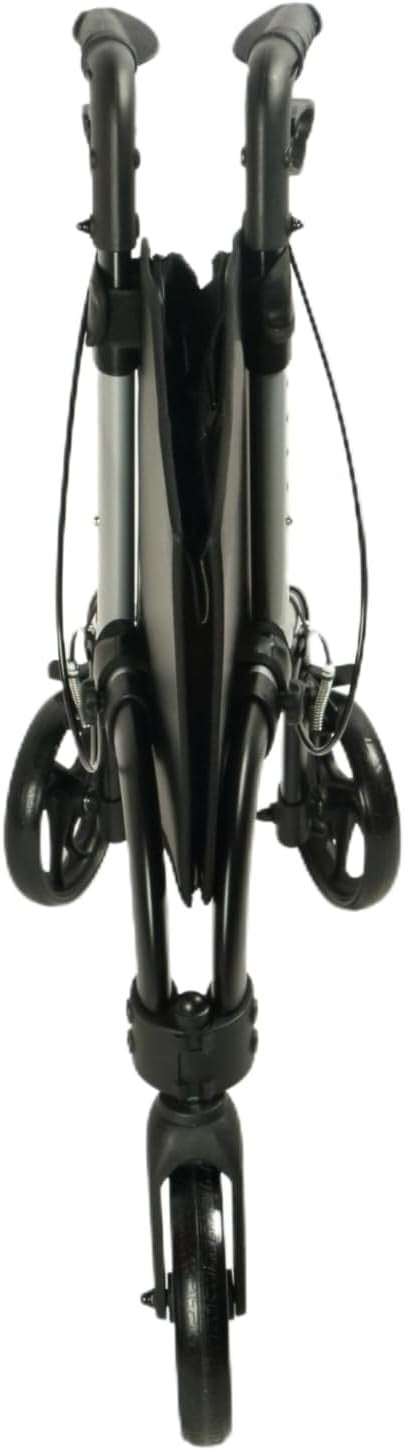 Lightweight 3 Wheel Rollator Walker Folding Mobility Aid with Bag & Brakes
