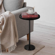 Black Round Side Table 32x32x62.5 cm | Small Coffee & Sofa End Table