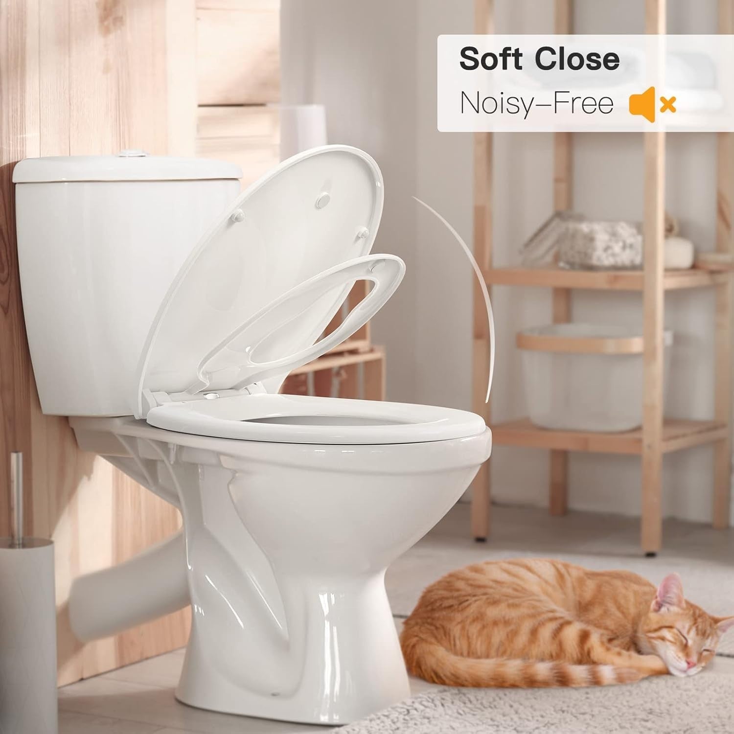 Family Toilet Seat Soft Close Removable Child Seat Quick Release Top Fix White