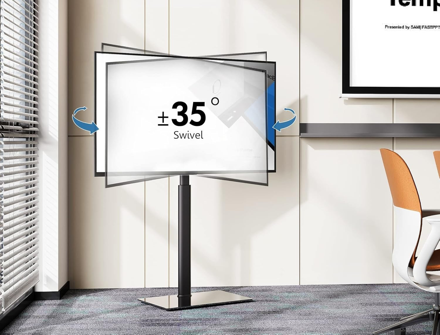 Adjustable Swivel TV Floor Stand for 32-60" Flat Screen TVs, Holds 30kg