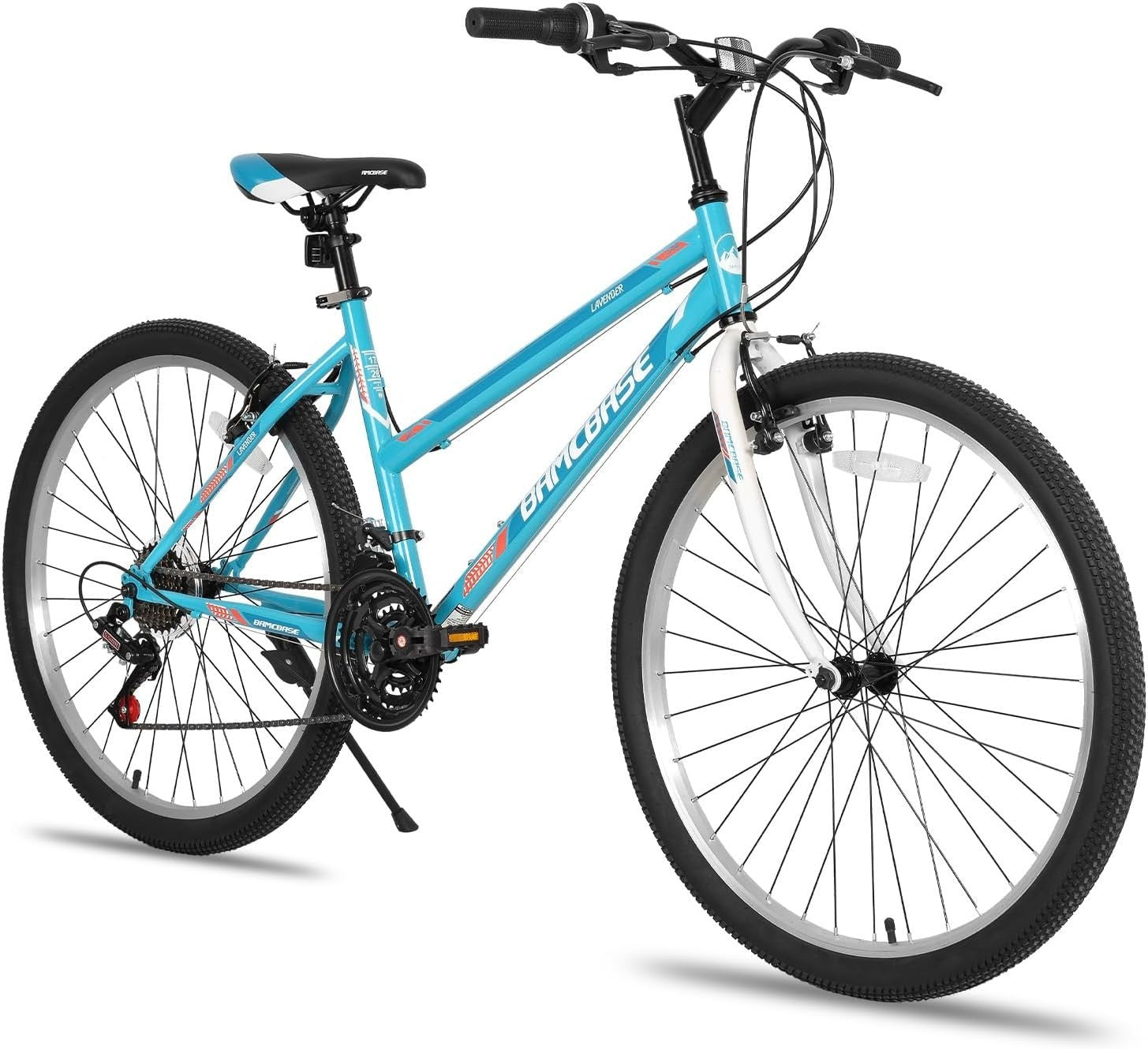 21-Speed Youth Mountain Bike 24" Alloy Frame V-Brakes Rugged Tires