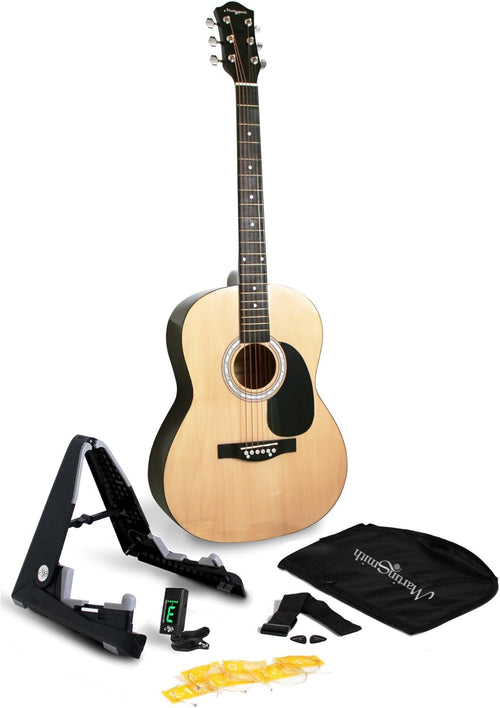 Full Size Acoustic Guitar Starter Kit w Stand Tuner Bag