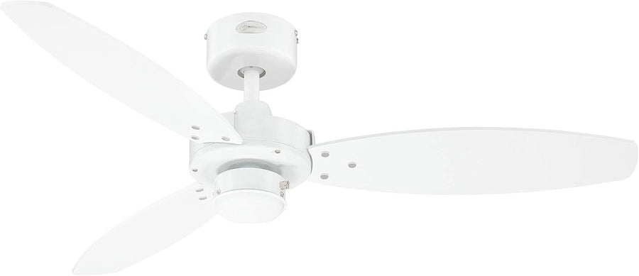 Westinghouse Jet II Ceiling Fan 105CM, White/Maple Blades, Quiet, Modern