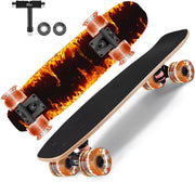 22" Mini Cruiser Skateboard LED Wheels Maple Deck Beginner Youth X-Fire