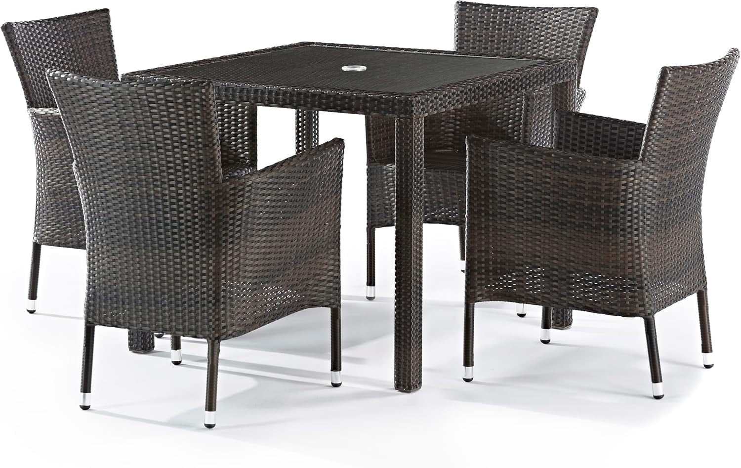 Rattan Tub Armchairs Set of 2 Outdoor Garden Patio Chairs with Cushions