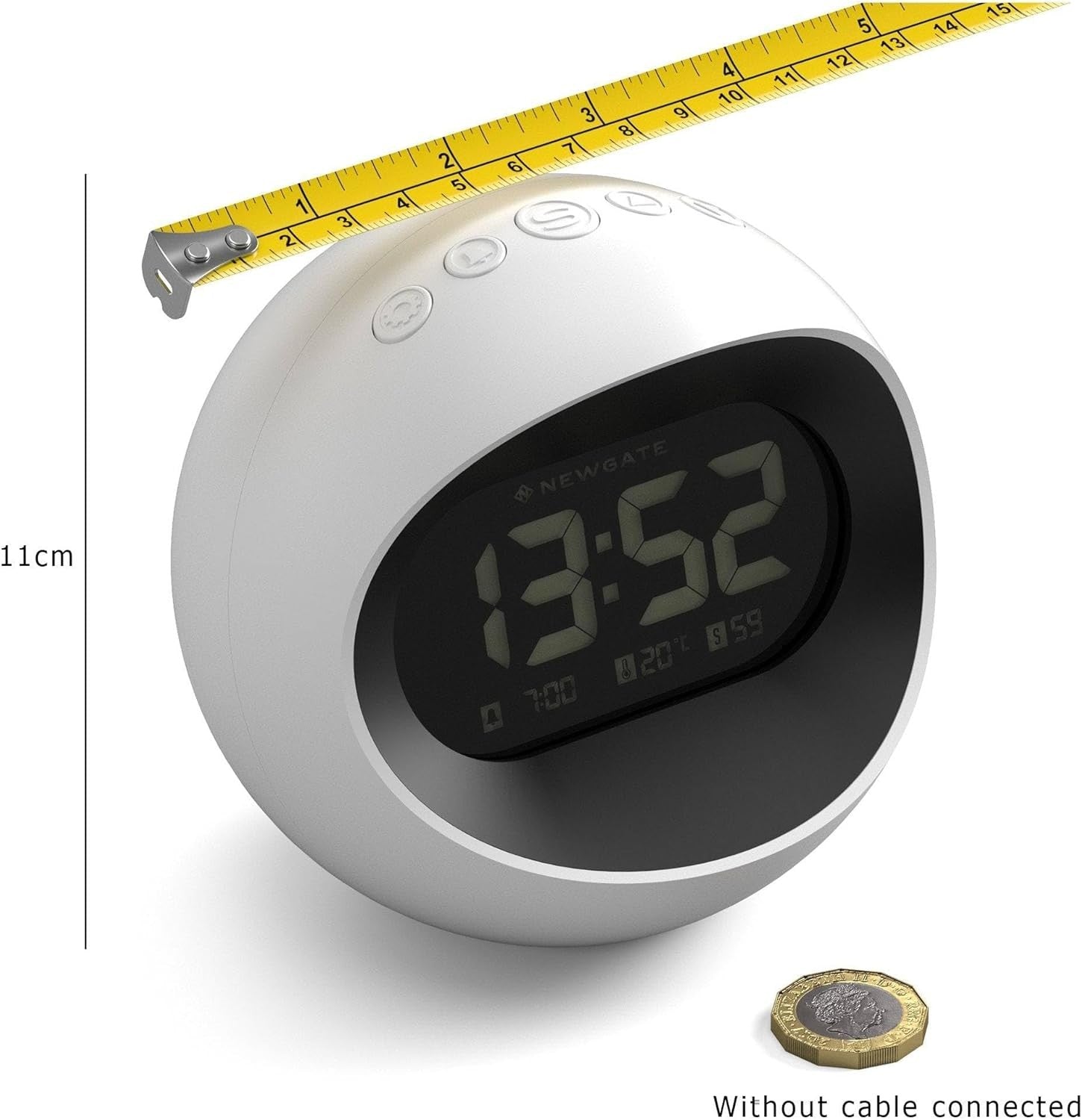 Retro Digital Alarm Clock LED Display Bedside Desk Clock Snooze