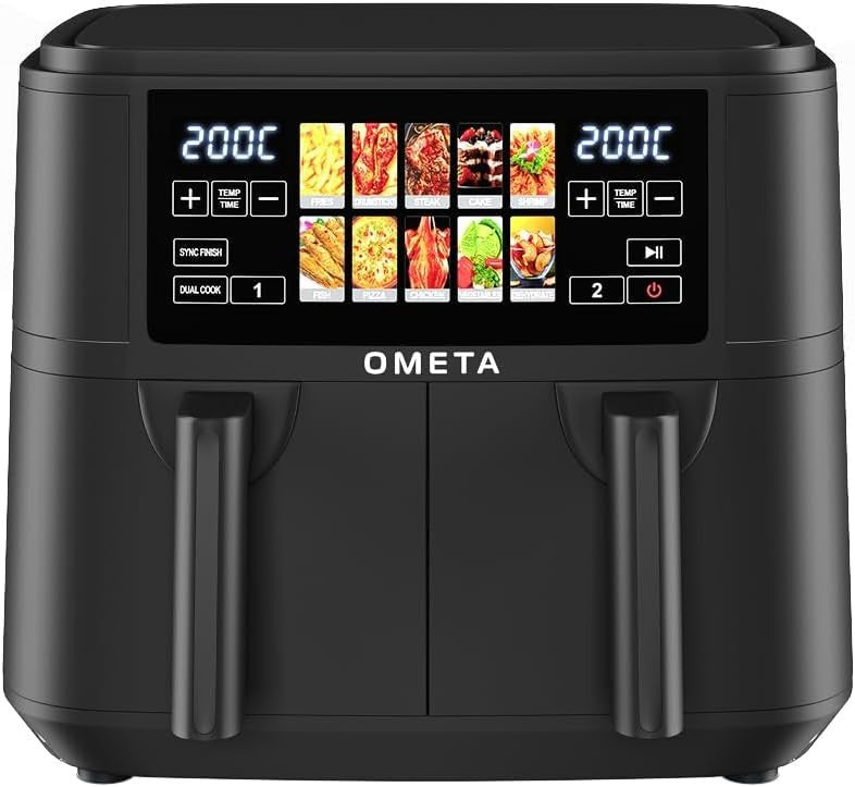 23L Air Fryer Oven Rotisserie Dual Zone Sync Cook Touch LED 10 Presets
