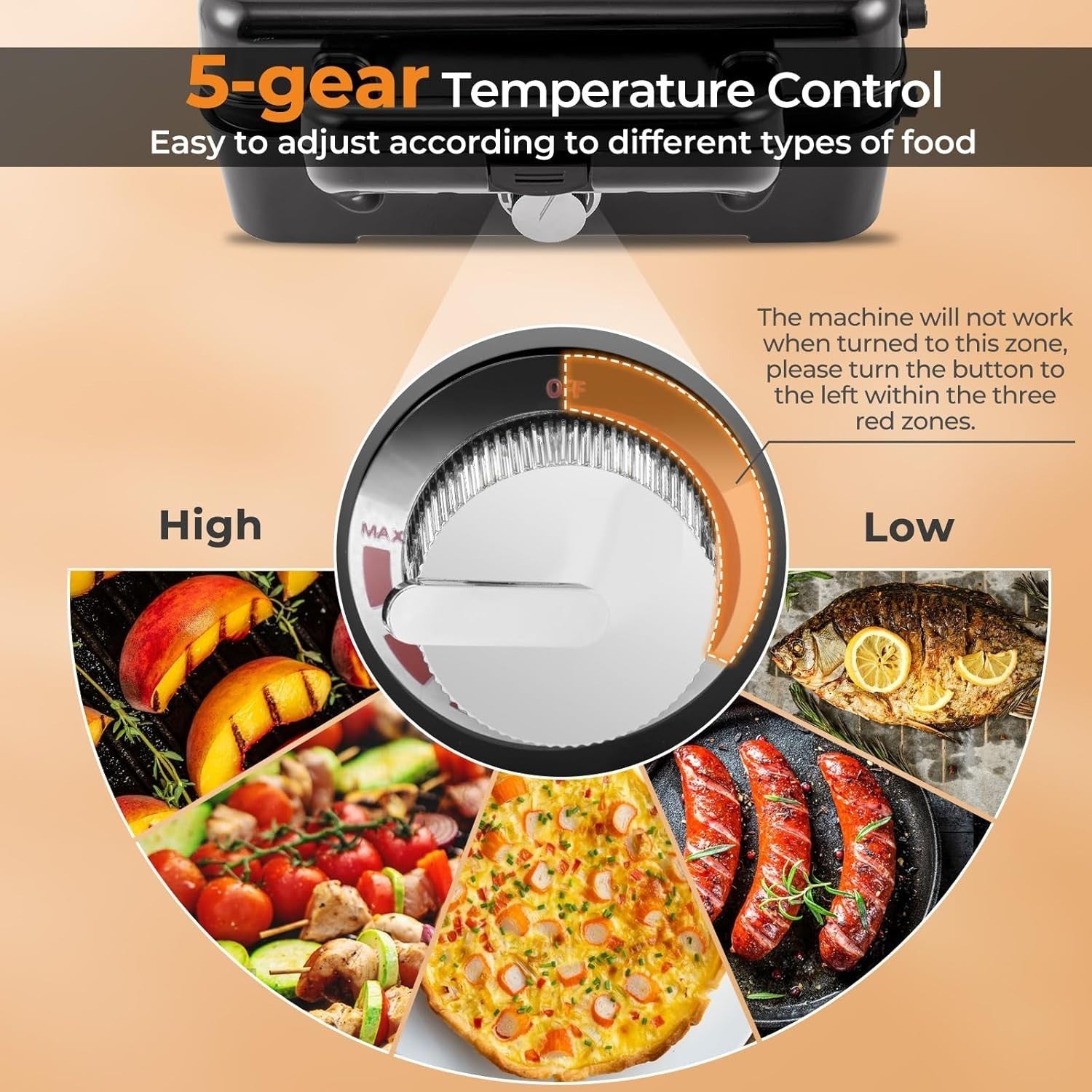 3-in-1 Sandwich Toaster 31x29x28cm Non-Stick Plates Waffle Panini Grill